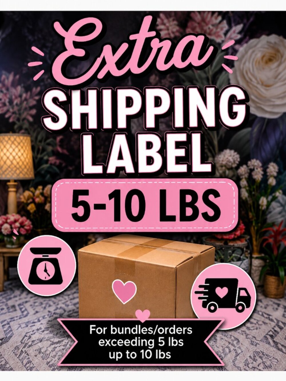 Extra Shipping Label 5+ lbs